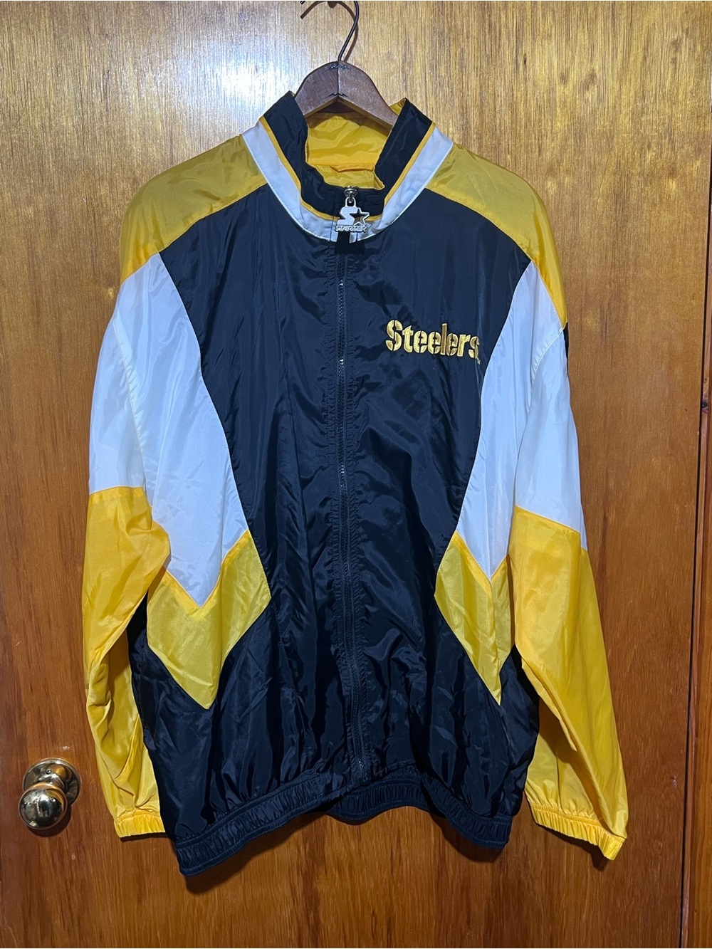 Vintage Starter Pittsburgh Steelers Full Zip Windbreaker Jacket Size Large